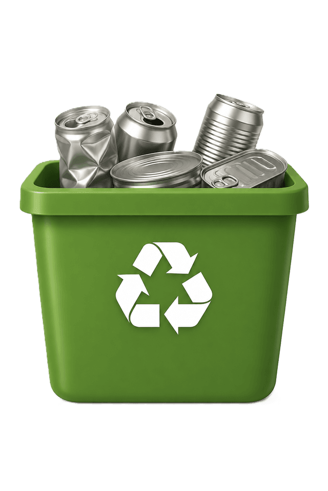 Metal waste bin